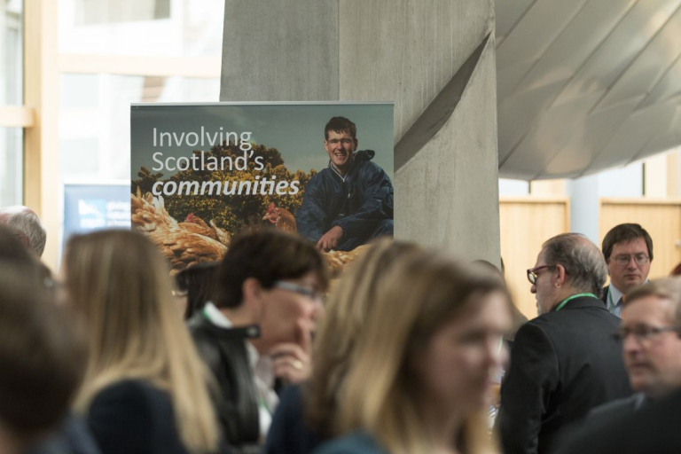 A banner spotlights Community Partnership at the Nature of Scotland Awards