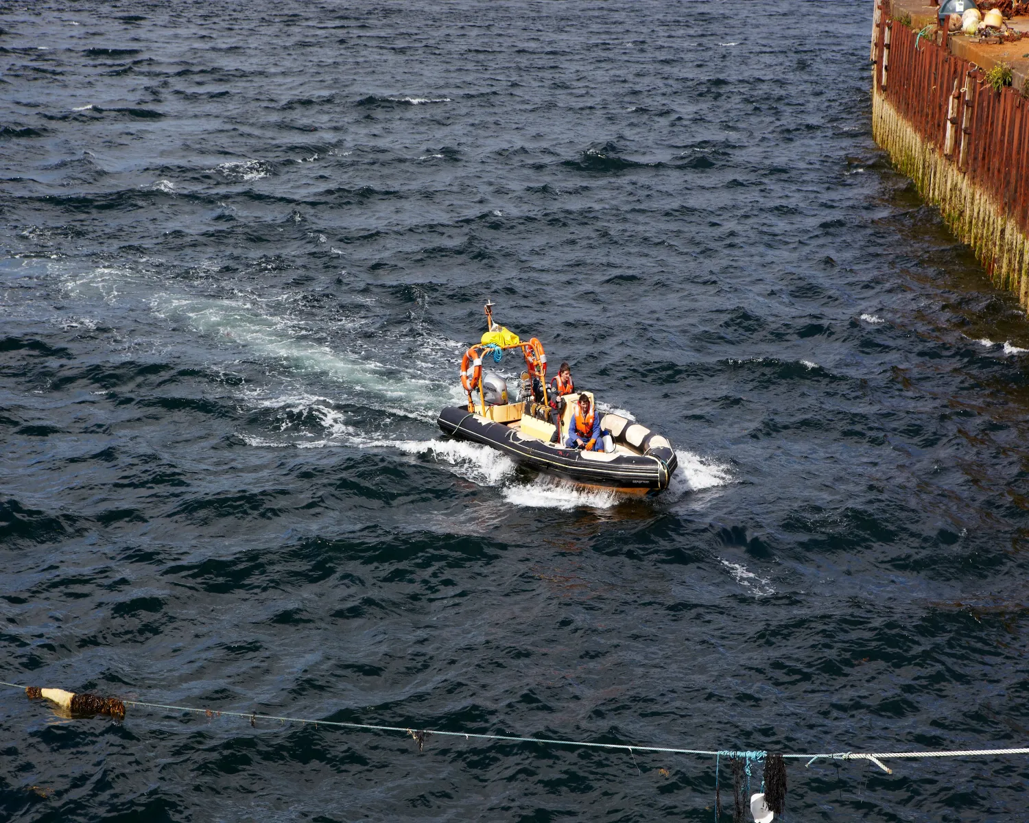 Loch Striven fish farm boat